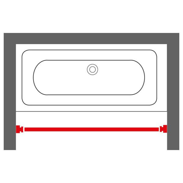 Sealskin Teleskopska palica za tuš zaveso 125-220 cm bela