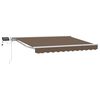 vidaXL Ročno senčilo s LED-ji Taupe 2,5 x 2 m Poliester s PU premazom
