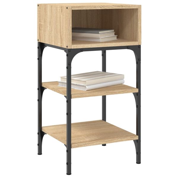 vidaXL Nočna mizica sonoma hrast 35x34,5x70 cm inženirski les