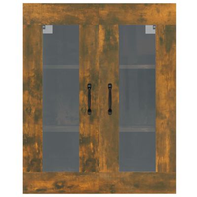 vidaXL Viseča stenska omarica dimljeni hrast 69,5x34x90 cm