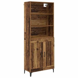 vidaXL Visok predalnik 2 pcs Star les Konstruiran les
