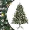 vidaXL Umestno božično drevo Zelena 240 cm PVC, plastika in jeklo