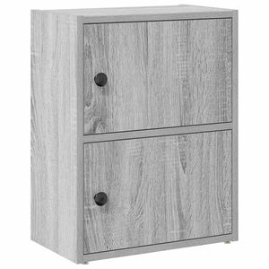 vidaXL Knjižna omara siva sonoma 40x24x52 cm inženirski les