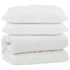 vidaXL Odeja z blazino 3 pcs Bela Mikrofibra