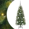 vidaXL Umestno božično drevo Zelena 120 cm PE in PVC