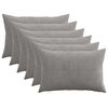 vidaXL Prevleka za blazino 6 kos ALMELO Svetlo siva 30 x 50 cm