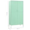 vidaXL Garderobna omara mint zelena 90x50x180 cm jeklo