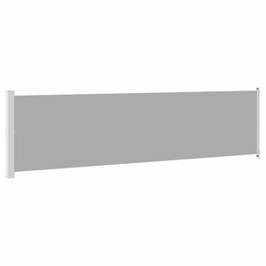 vidaXL Zložljiva stranska tenda za teraso 614x160 cm siva