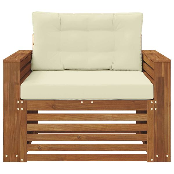 vidaXL Zunanja garnitura za sedenje Masivno akacijevo les in poliester