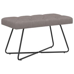 vidaXL Klop s gumbnim oblazinjenjem Taupe 80 x 40 x 46 cm Blago