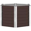 vidaXL Visoka greda rjava 129x129x77 cm pocinkano jeklo