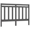 vidaXL Posteljno vzglavje sivo 146x4x100 cm trdna borovina
