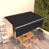vidaXL Avtomatsko zložljiva tenda s senčilom 5x3 m antracitna