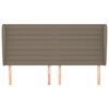 vidaXL Vzglavje z u&scaron;esi taupe 183x23x118/128 cm blago