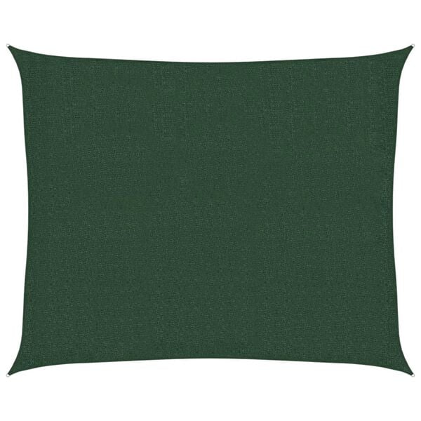 vidaXL Senčno jadro 160 g/m&sup2; temno zeleno 2,5x3 m HDPE