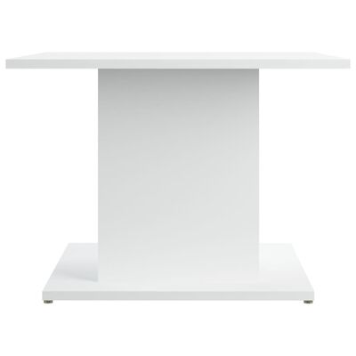 vidaXL Klubska mizica bela 55,5x55,5x40 cm iverna plošča