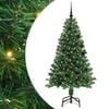vidaXL Umestno božično drevo Zelena 150 cm PVC, jeklo in plastika