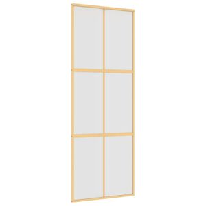 vidaXL Drsna vrata zlata 76x205 cm mat ESG steklo in aluminij