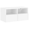 vidaXL Stenska TV omarica bela 60x30x30 cm inženirski les
