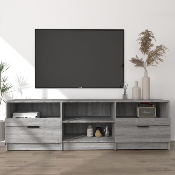 vidaXL TV omarica siva sonoma 150x33,5x45 cm konstruiran les
