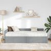vidaXL Kotni okvir postelje z matrico Drugo 2 pcs Svetlo siva blago