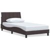vidaXL Posteljni okvir brez vzmetnice Hanko temno rjav 100x200 cm blago