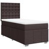 vidaXL Box spring postelja z vzmetnico temno rjava 90x200 cm blago