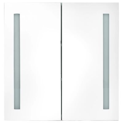 vidaXL LED kopalniška omarica z ogledalom 60x14x62 cm