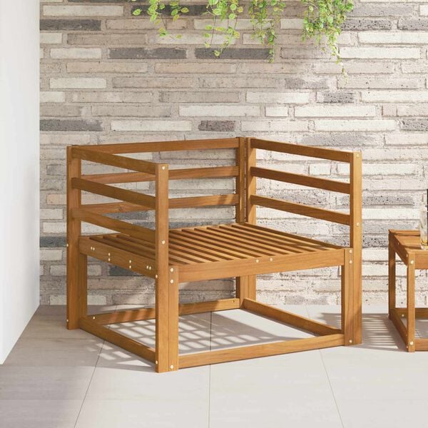 vidaXL Srednji zunanji kavč Masiven les akacije Naravna