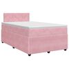 vidaXL Postelja boxspring z vzmetnico Roza 120 x 190 cm Žamet
