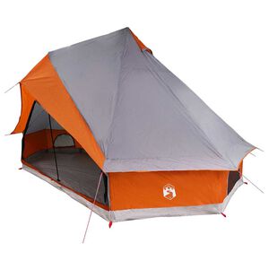 vidaXL Tipi &scaron;otor 8-osebni Siva in oranžna tafeta