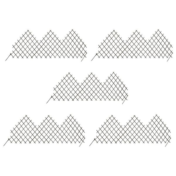 vidaXL Vrtna mrežna ograja 5 kosov 170x75 cm vrba