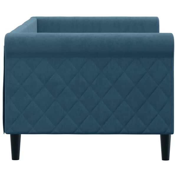 vidaXL Raztegljiva postelja modra 80x200 cm žamet