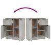 vidaXL Komoda betonsko siva 60x30x70 cm konstruiran les