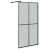 vidaXL Pregrada za tu&scaron; 100x195 cm temno kaljeno steklo