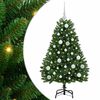 vidaXL Umetno Zložljivo Božično Drevo Zelena 120 cm PVC in jeklo