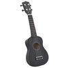 vidaXL Otro&scaron;ki ukulele soprano s torbo črn 23"