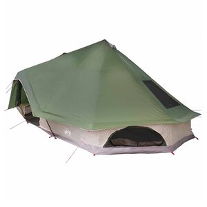 vidaXL Družinski tipi šotor s streho Zelena 680 x 430 x 270 cm