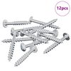 vidaXL Vijak 12 kos srebrna 9,8 x 35 mm elezo