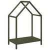 vidaXL Stojalo za drva olivno zelena 40x25x60 cm hladno valjano jeklo
