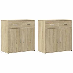 vidaXL Komoda 2 kosa sonoma hrast 79x38x80 cm inženirski les