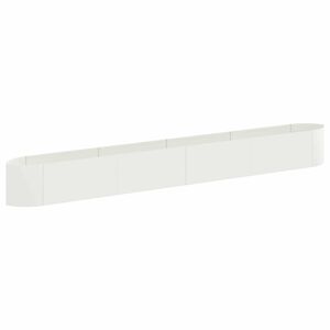 vidaXL Povi&scaron;ana vrtna gredica Bela 380 x 40 x 40 cm Jeklo