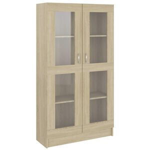 vidaXL Vitrina sonoma hrast 82,5x30,5x150 cm iverna plo&scaron;ča