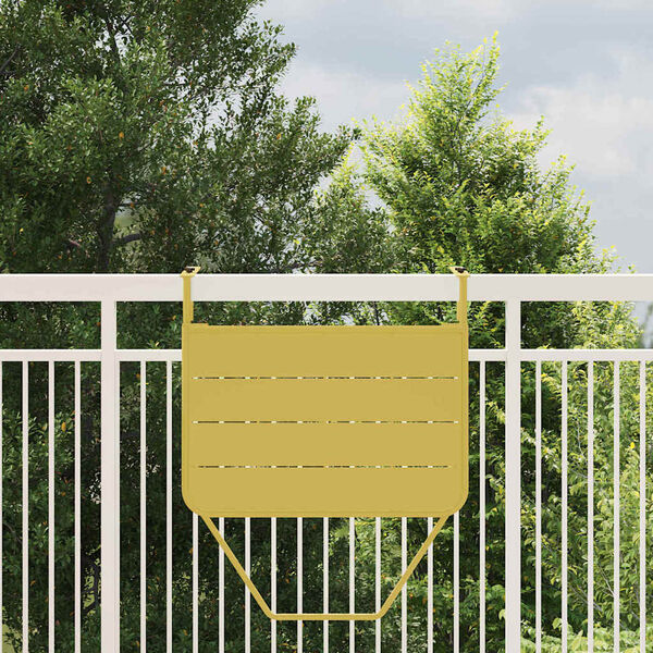 vidaXL Viseca balkon miza Zlata 60 x 39 x 65 cm Jeklo