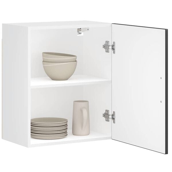 vidaXL Kuhinjske stenske omarice 2 kos Porto črn inženirski les