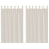 vidaXL Voile zavese z zavihkom Top 2 kosa krem