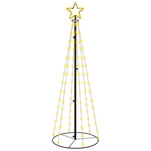 vidaXL Novoletna jelka stožec 108 toplo belih LED lučk 70x180 cm