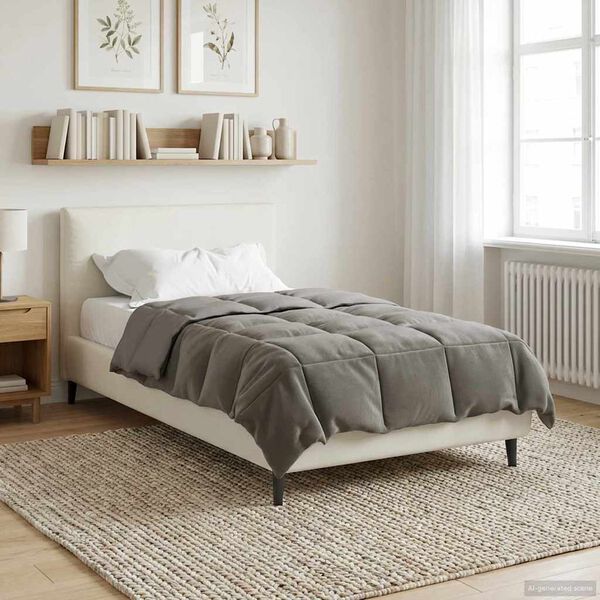 vidaXL Polna celoletna prevleka Svetlo siva 155 x 220 cm Mikrovlakna