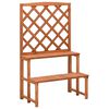 vidaXL Stojalo za rastline z oporno mrežo 70x42x115 cm trden les jelke