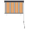 vidaXL Zunanje rolo senčilo 100x250 cm rumeno in modro